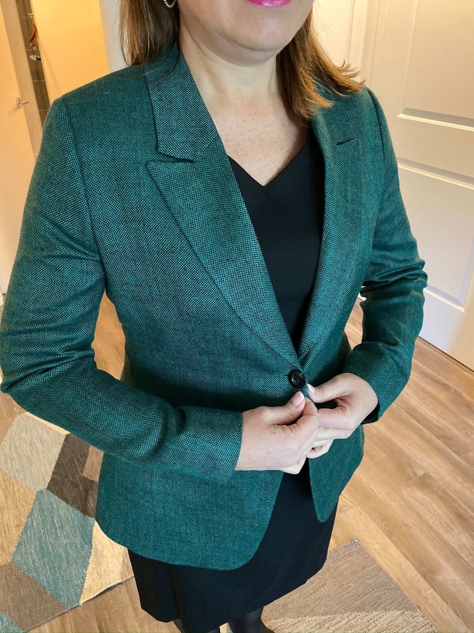 teal blazer womens