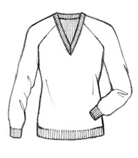 custom sweater womens raglan sleeve vee