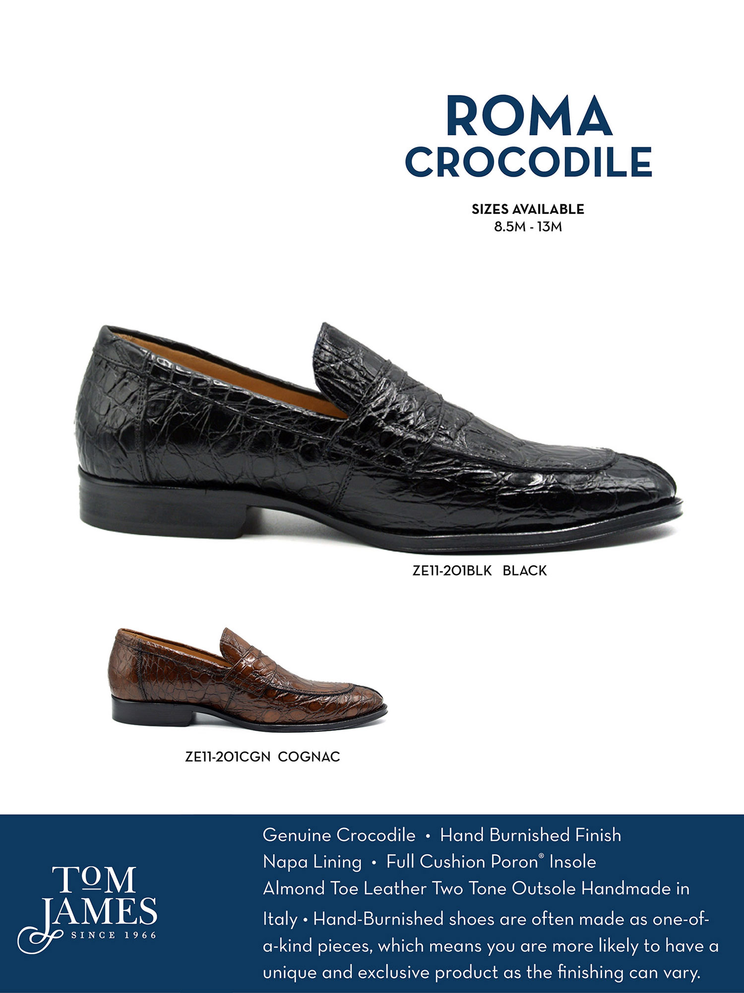 ROMA Crocodile Penny Loafer - Zelli
