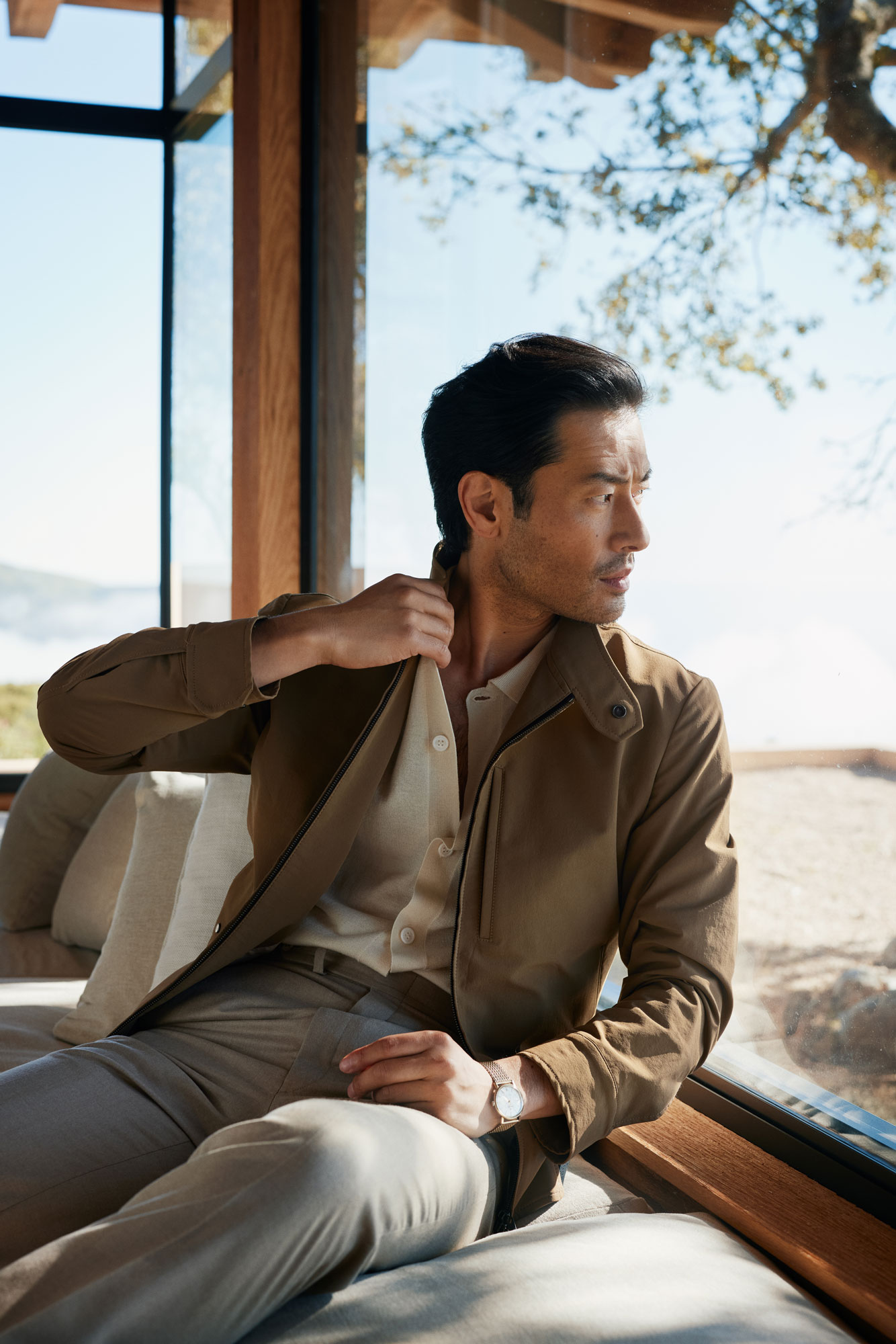 Tan Water Resistant Bomber