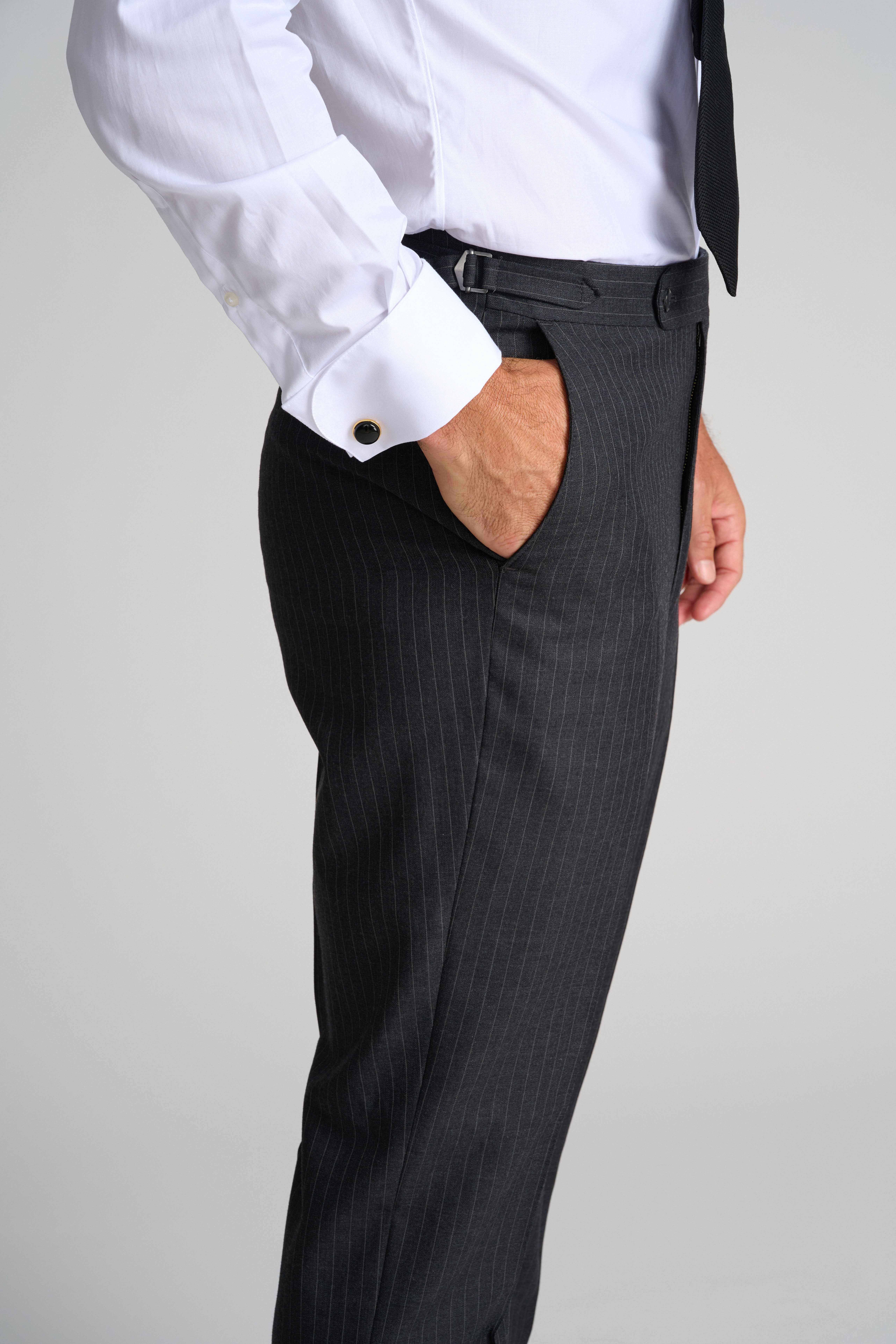 Dark Grey Pinstripe Suit