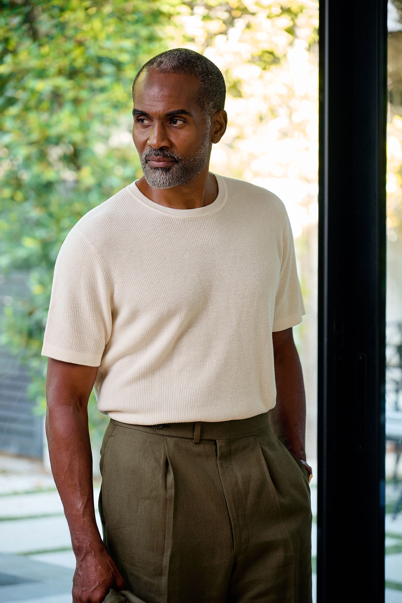 Ivory Ribbed Tee