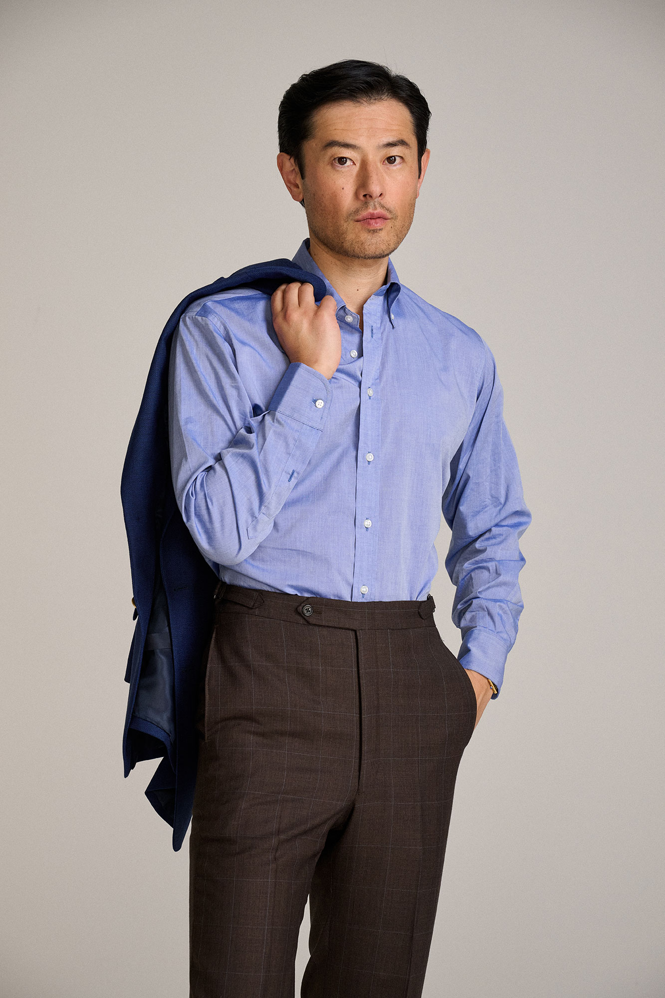 Chambray Cotton Dress Shirt