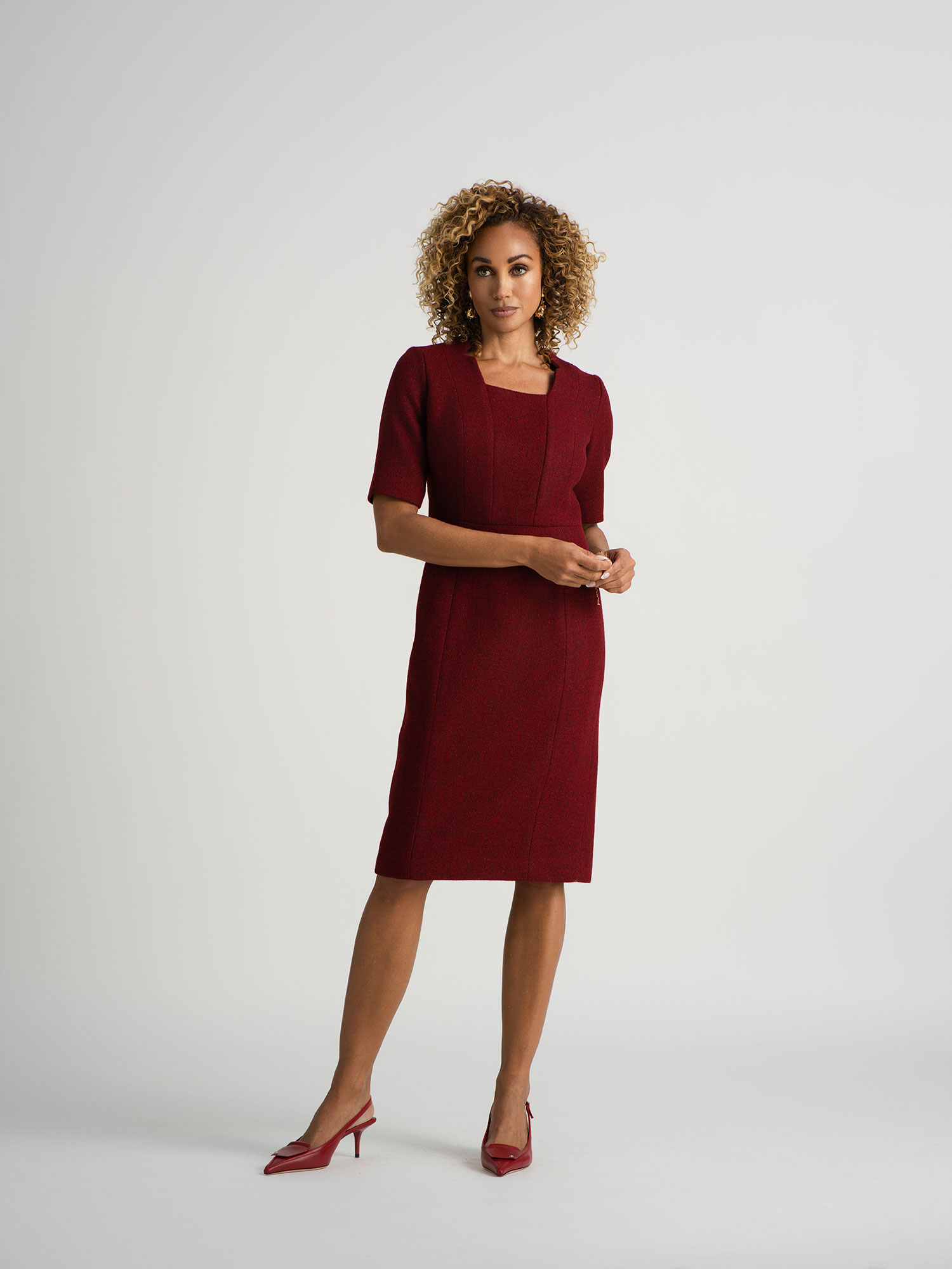 Red Tweed Dress