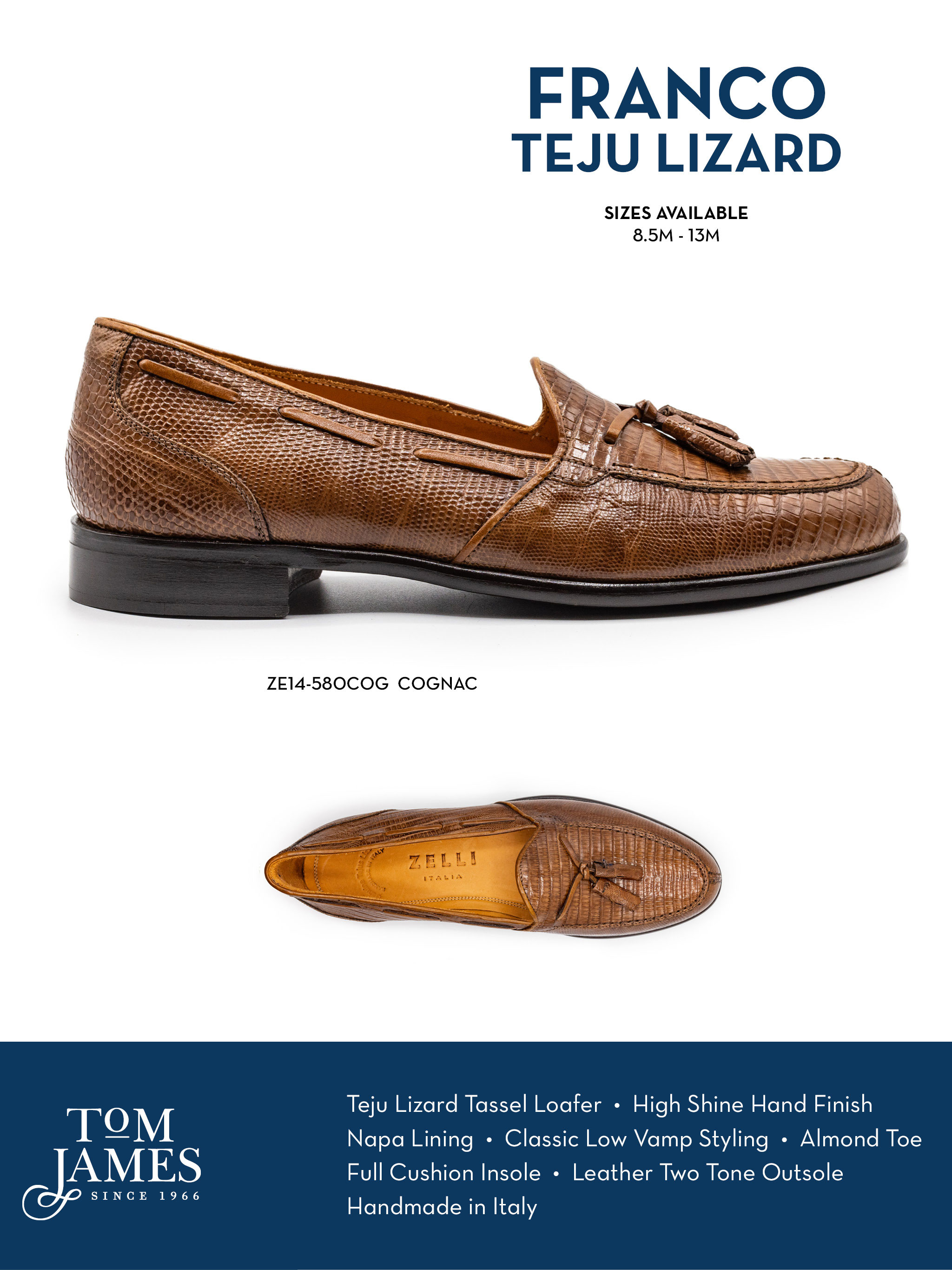 Franco Teju Lizard Tassel Loafer
