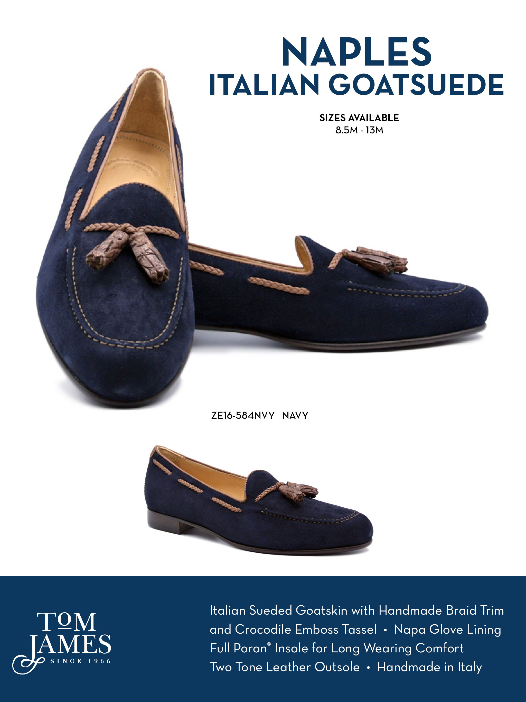 Naples Italian Kid Suede With Embossed Crocodile Tassel Loafer
