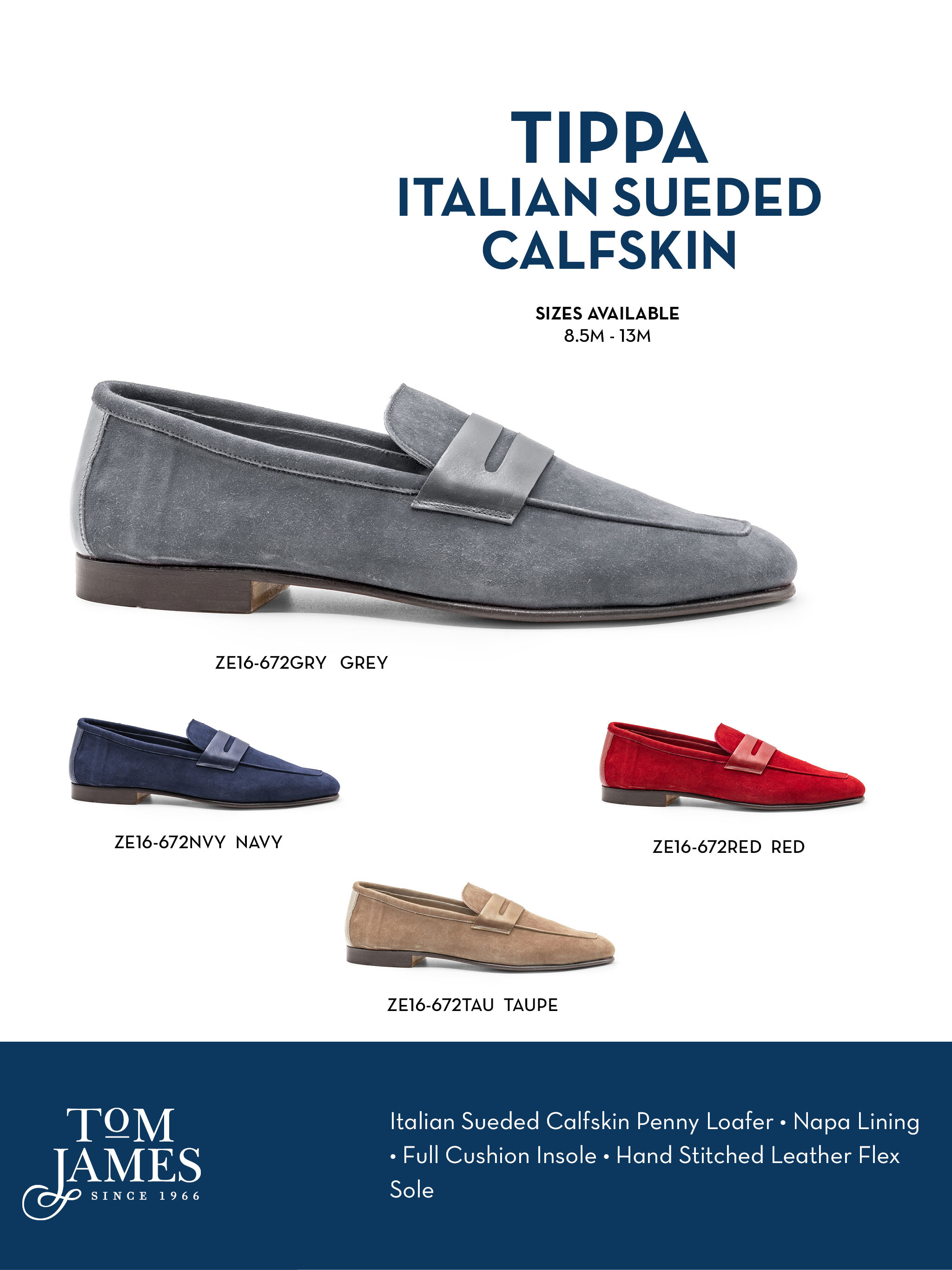 Tippa Suede And Calfskin Penny Loafer