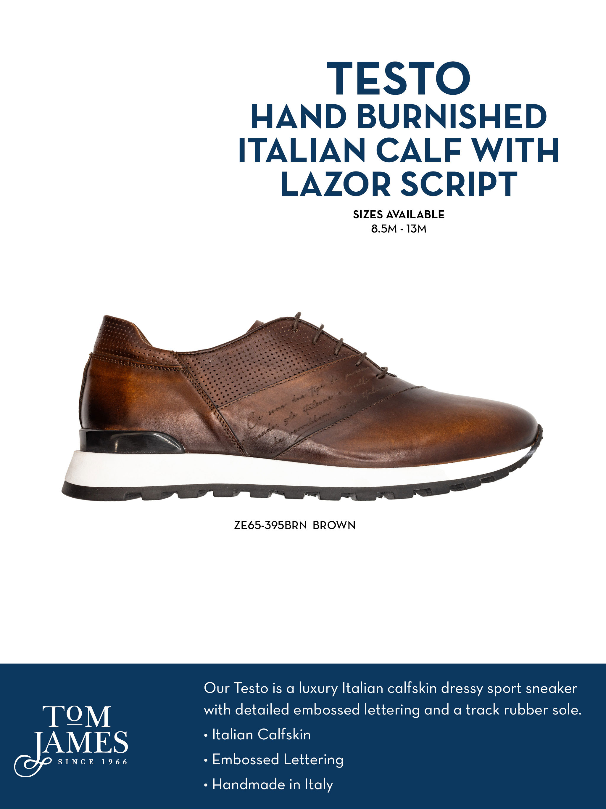 Testo Italian Calfskin Sneaker