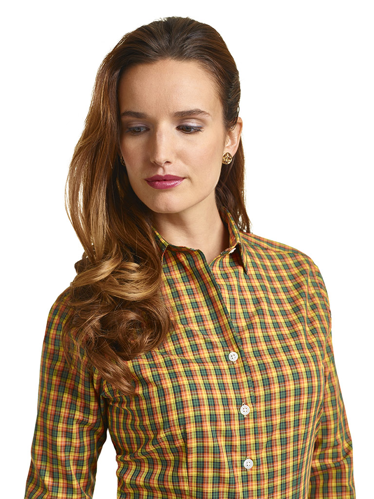 Executive Collection Orange & Green Plaid Women