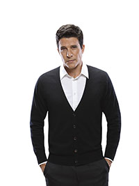 Custom Sweaters & Knits                                                                                                                                                                                                                                   , Men's Low V Cardigan Long Sleeve