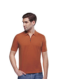 Custom Sweaters & Knits                                                                                                                                                                                                                                   , Men's Zip Polo Short Sleeve