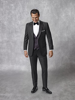FORMAL                                                                                                                                                                                                                                                    , Super 140's Black Solid Tuxedo