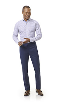 CUSTOM SHIRTS                                                                                                                                                                                                                                             , Blue & Red Custom Dress Shirt