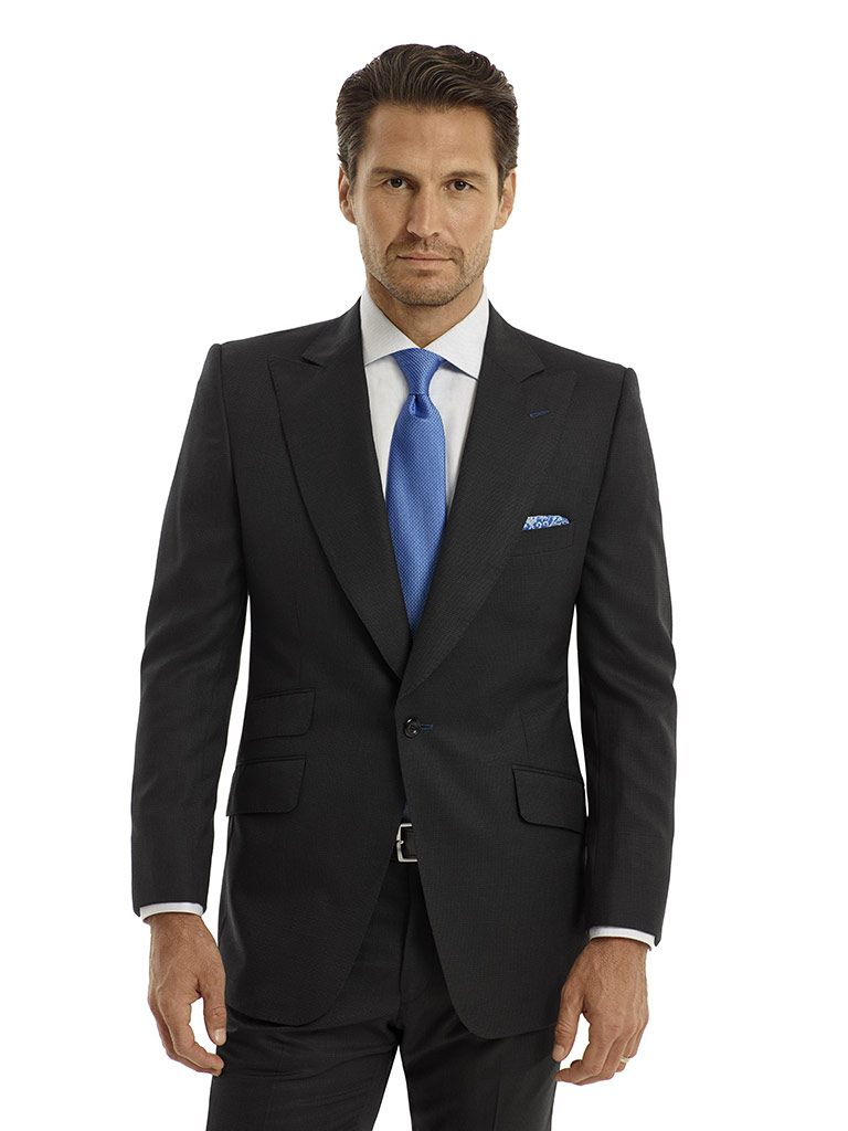 Black Fancy Weave Suit - Corporate Image