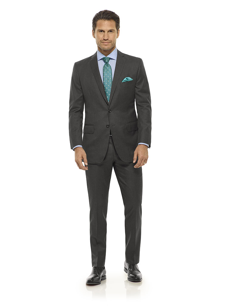 Dark Gray Solid Suit - Executive Collection