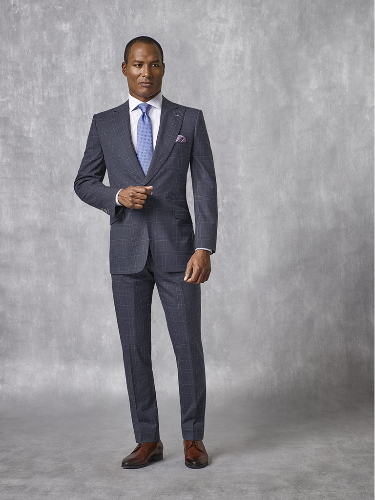 Navy Check Suit - Oxxford Collection