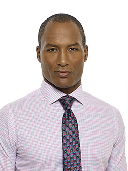 CUSTOM SHIRTS                                                                                                                                                                                                                                             , Tom James Custom Pink & Blue Mini Check Shirt