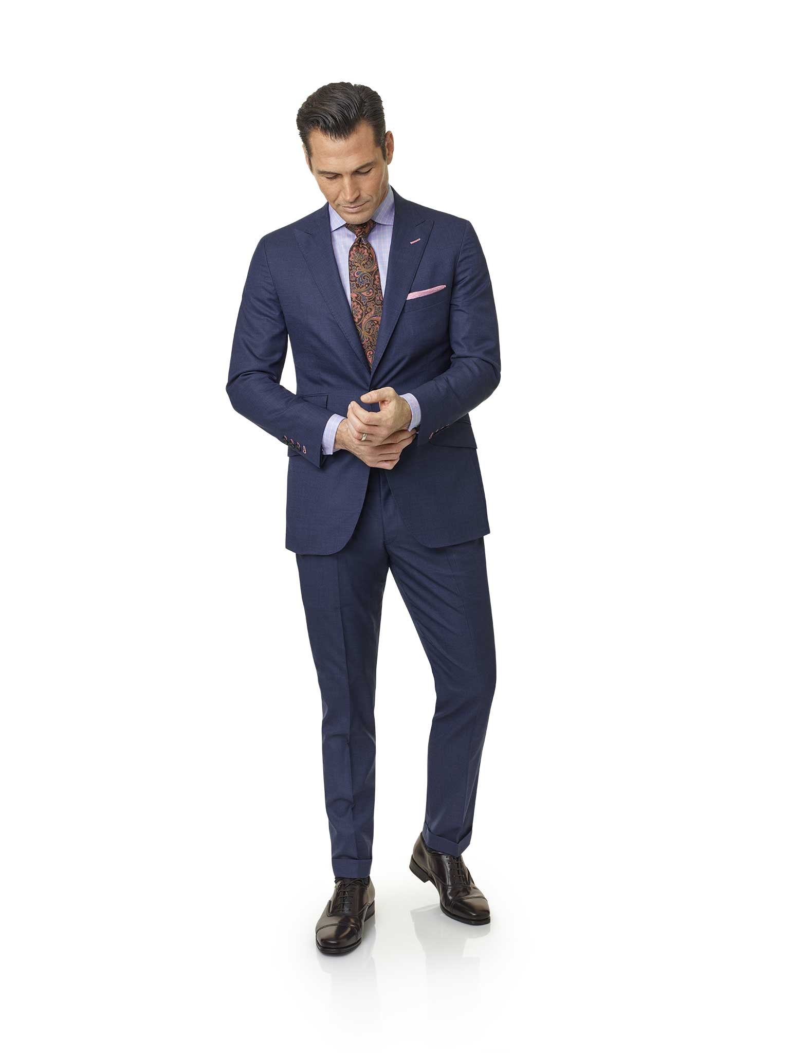 Navy Fancy Weave Suit