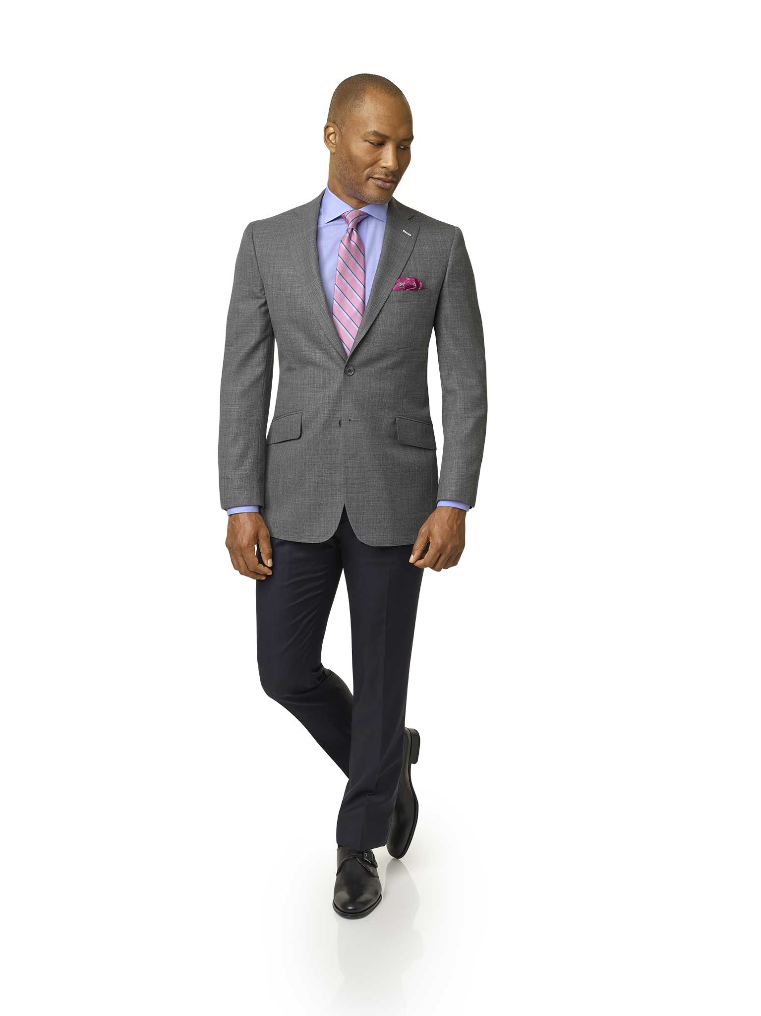 Custom Light Gray Fancy Weave Sport Coat