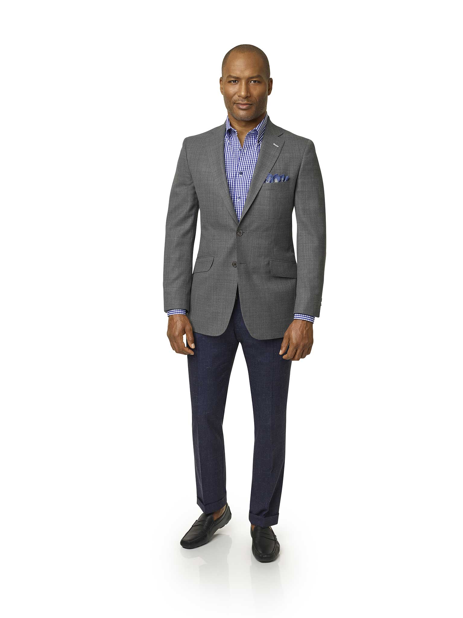 Custom Light Gray Fancy Weave Sport Coat