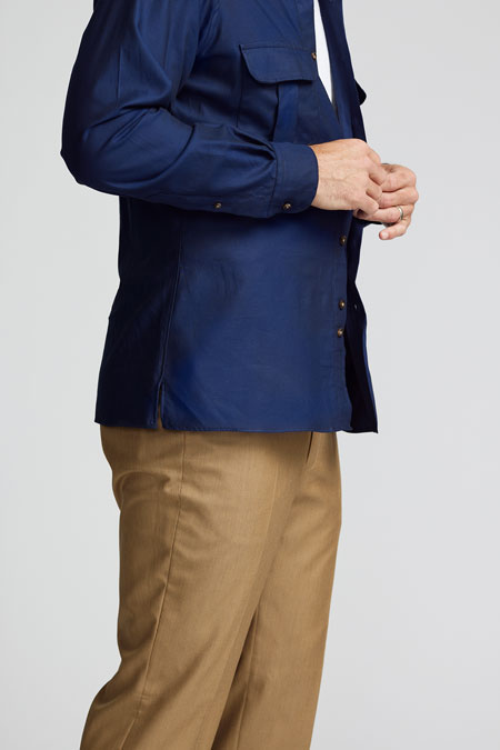 Navy Safari Shirt