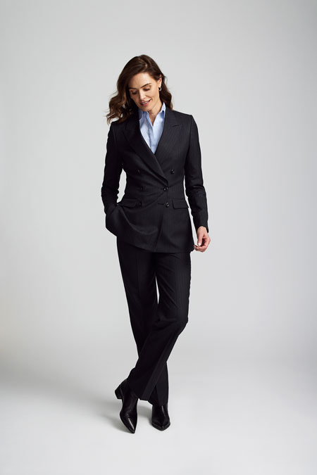 Women's Classics                                                                                                                                                                                                                                          , Charcoal Pinstripe Suit