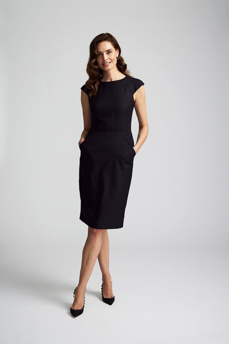 Women's Classics                                                                                                                                                                                                                                          , Cap-Sleeved Black Dress