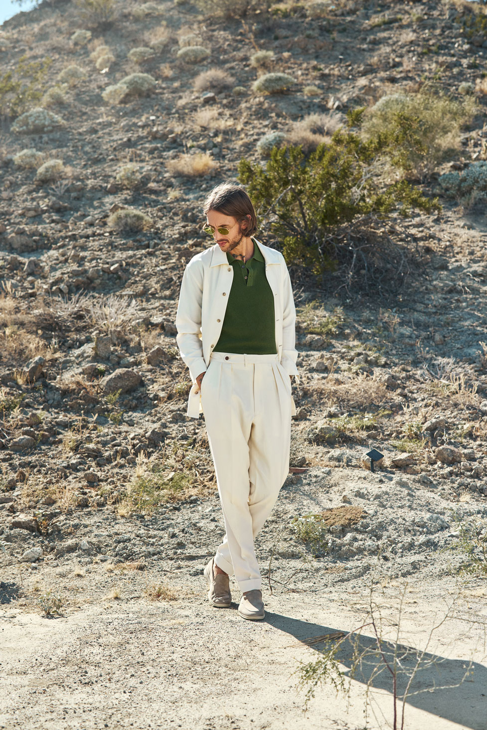 Cream Overshirt Suit