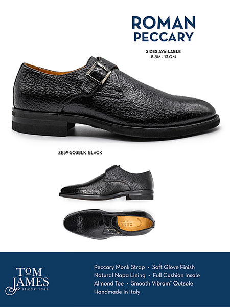Zelli Sportswear Catalog Spring 2026                                                                                                                                                                                                                      , ROMAN PECCARY MONK STRAP - Zelli