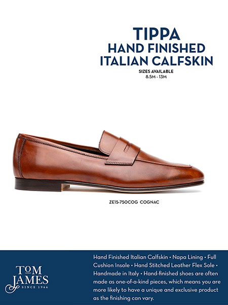 Zelli Sportswear Catalog Spring 2026                                                                                                                                                                                                                      , TIPPA ITALIAN CALFSKIN PENNY LOAFERS COGNAC - Zelli