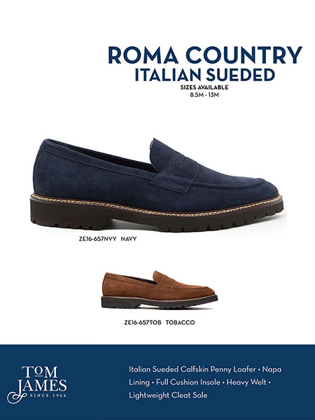 Zelli Sportswear Catalog Spring 2026                                                                                                                                                                                                                      , ROMA ITALIAN SUEDE PENNY LOAFERS - Zelli