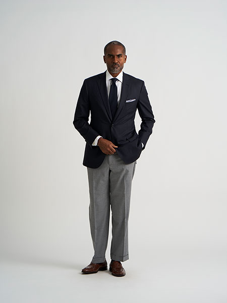 Men's Classics                                                                                                                                                                                                                                            , Navy Herringbone Sportcoat