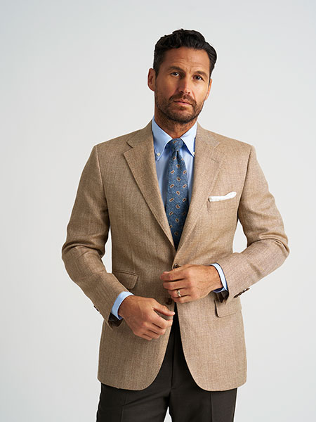 H&S Tan Hopsack Blazer