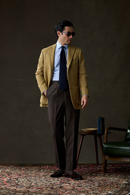 Harris Tweed Windowpane Jacket - Holland & Sherry