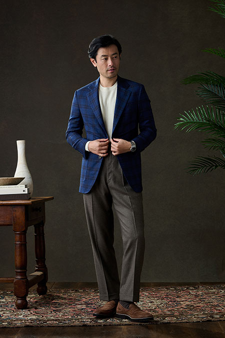 Plaid Blue & Brown Sportcoat