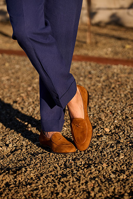 Navy Linen Overshirt Suit