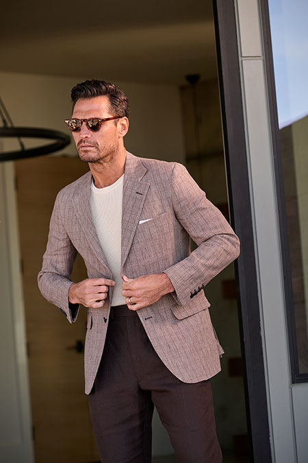 Brown Glen Plaid Linen Sport Coat