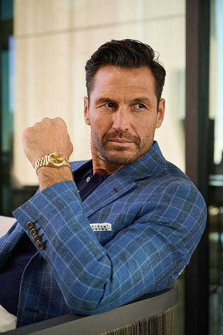 Blue Glen Plaid Linen Sport Coat