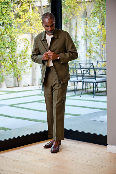 Forest Green Linen Trouser