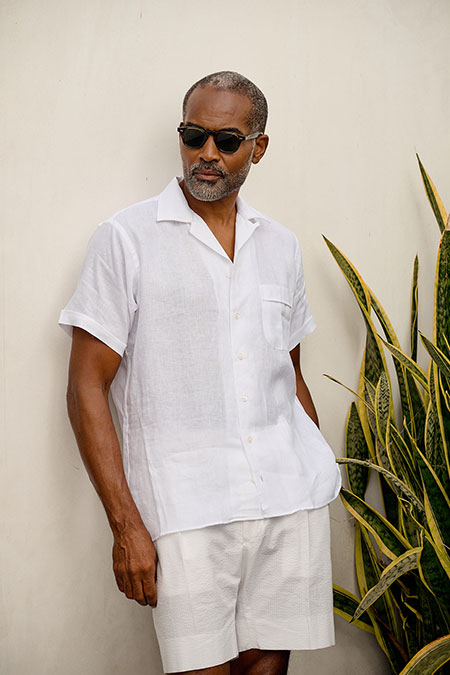 White Linen Camp Shirt