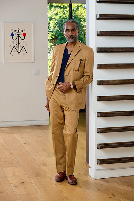 Men's Elevated Casual Collection 2025                                                                                                                                                                                                                     , Camel Cotton Lounge Coat