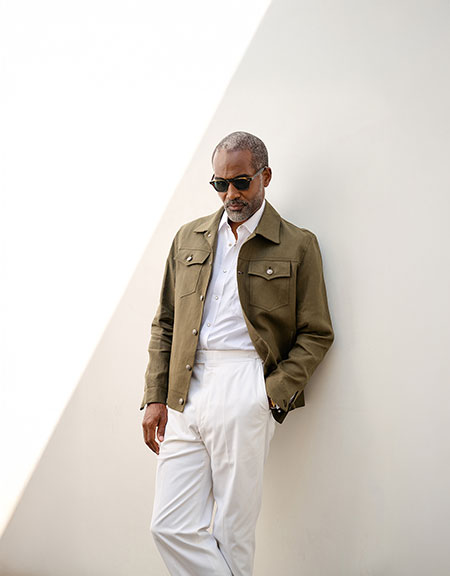 Forest Green Linen Jacket