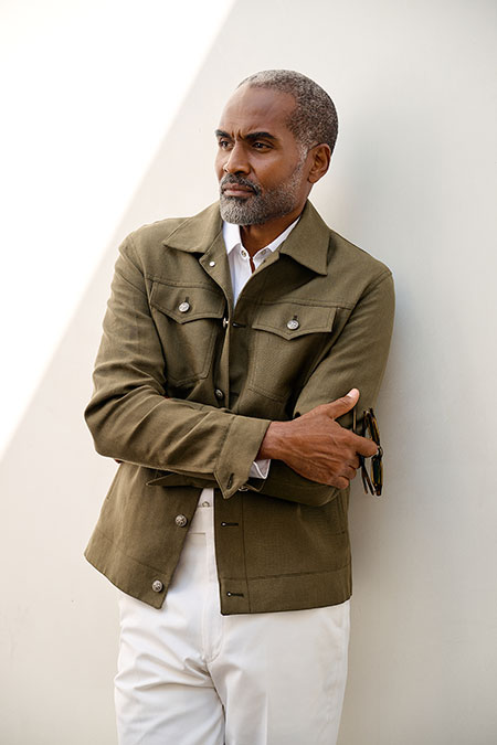 Forest Green Linen Jacket