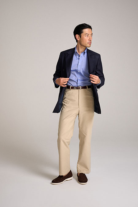 Double Breasted Navy Suit Jacket