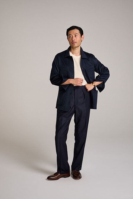 Navy Rhamnusia Cashmere Overshirt