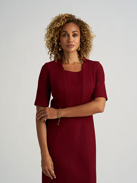 Red Tweed Dress