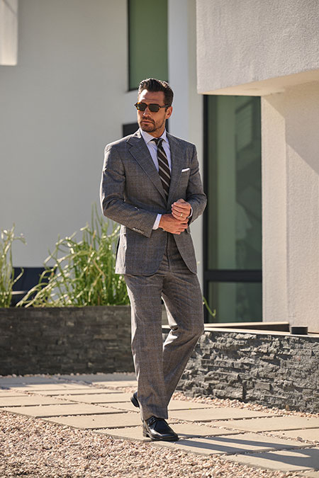 Men's FW26 Lookbook                                                                                                                                                                                                                                       , Gray Flannel Windowpane Suit