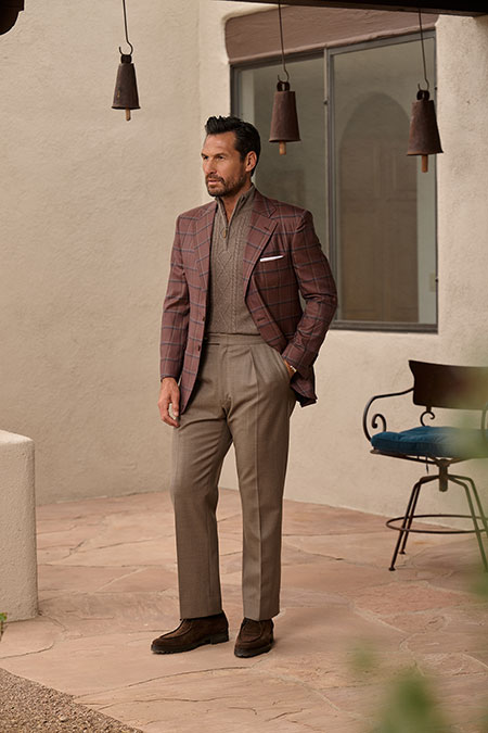 Men's FW26 Lookbook                                                                                                                                                                                                                                       , Light Tan Plain Trousers