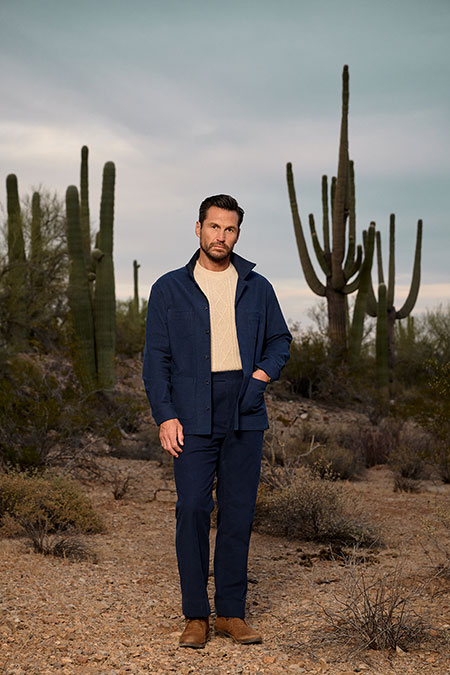 Men's FW26 Lookbook                                                                                                                                                                                                                                       , Navy Moleskin Pants