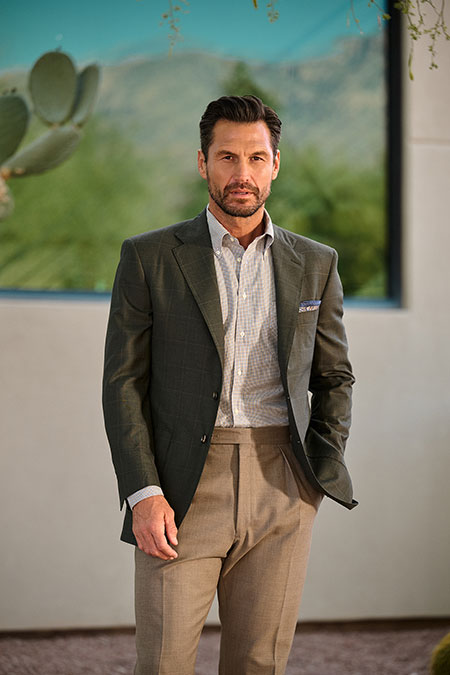 Men's FW26 Lookbook                                                                                                                                                                                                                                       , Olive Glen Plaid Sportcoat